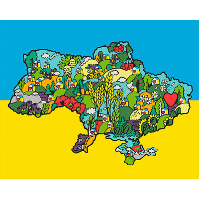 Картина за номерами "Квітуча Україна" 40*50 см 10590-NN