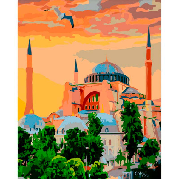 Картина по номерах Вечірній Тадж Махал Strateg 40х50 см GS583