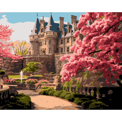 Картина за номерами Strateg Сад біля замку 40x50 см VG034