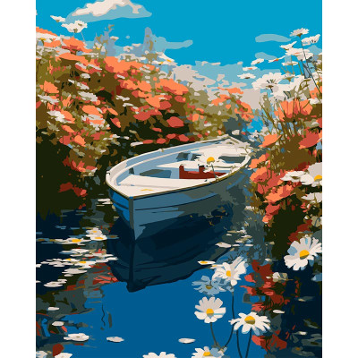 Картина за номерами Strateg Човен на каналі 40x50 см VG046