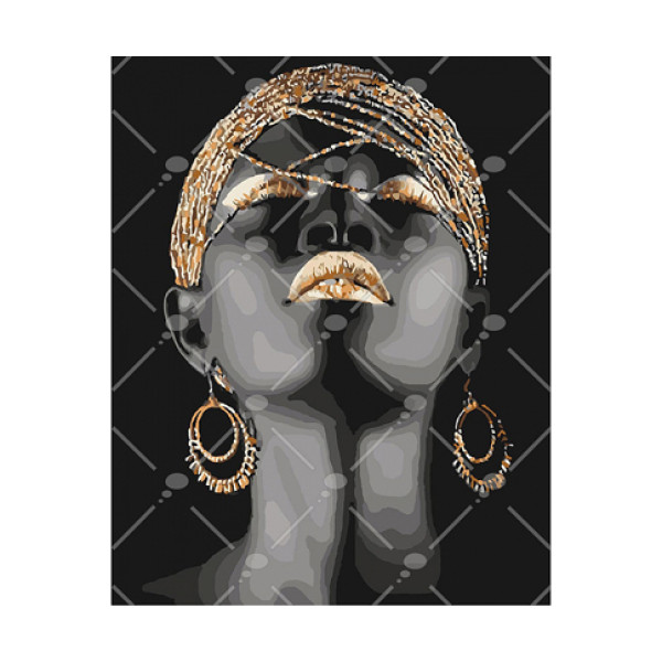 Картина за номерами "Африканська принцеса" 40*50 см КНО4559