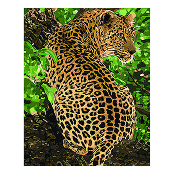 Картина за номерами "Леопард" 40х50 см. КНО4101 Картина за номерами "Леопард" 40х50 см. КНО4101