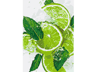 Картина за номерами "Лаймовий фреш" 35х50 см. КНО5544