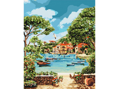 Картина за номерами Відпочинок у бухті 40 x 50 см КНО2738