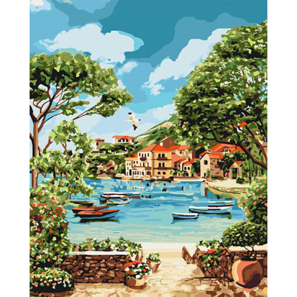 Картина за номерами Відпочинок у бухті 40 x 50 см КНО2738