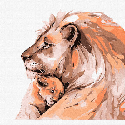 Картина за номерами "Кохання батька" Ідейка 30х30 см. KHO4262