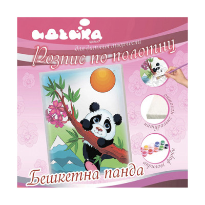 Розпис по полотну "Пустотлива панда" 7130/1