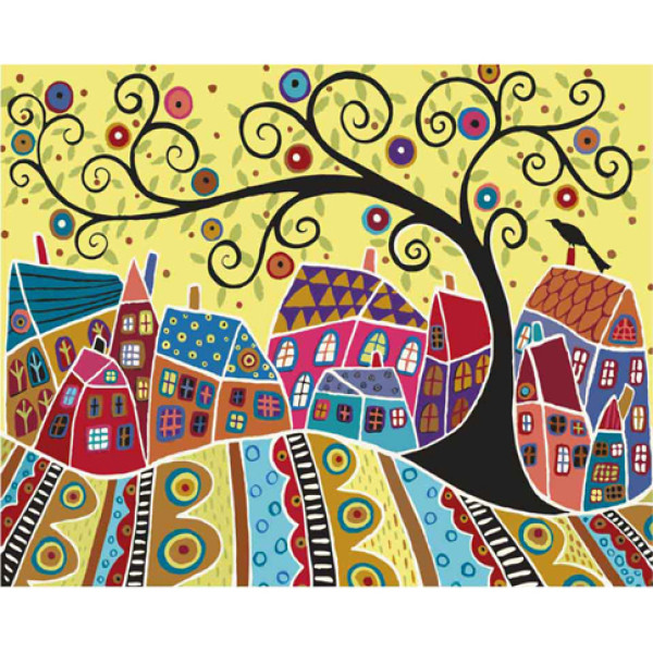 Картина за номерами Яскраве містечко 40*50 КН5019