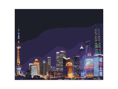 Картина за номерами Нічний Шанхай 40*50 КНО3507