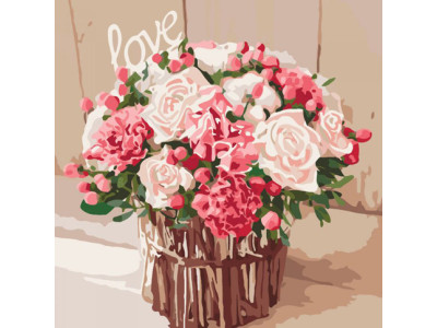 Картина за номерами Троянди кохання 40*40 КНО2074