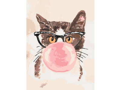 Картина за номерами BUBBLE GUM 30*40 КНО4050