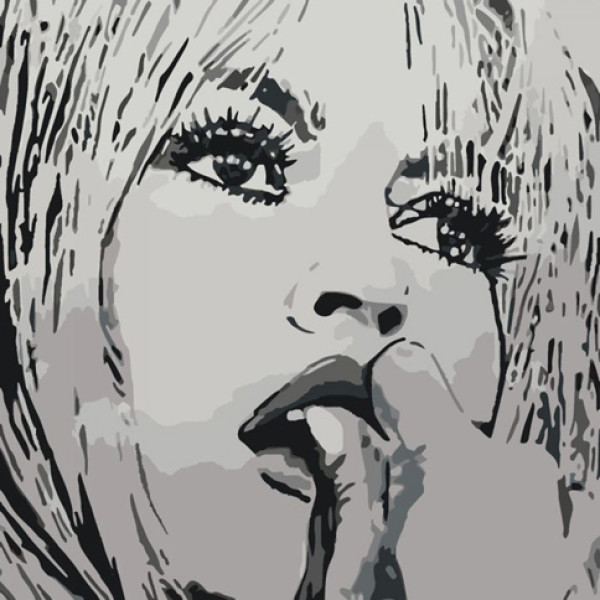 Картина за номерами Легендарна Бріжит Бардо 40х40 см КНО4514