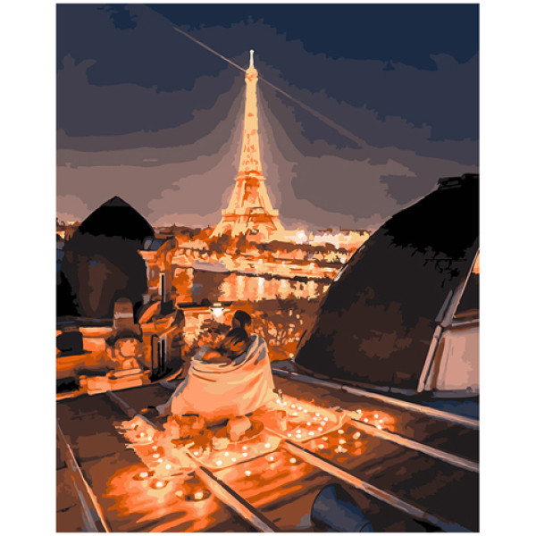 Картина за номерами Романтика нічного Парижа 40*50 см GX25447