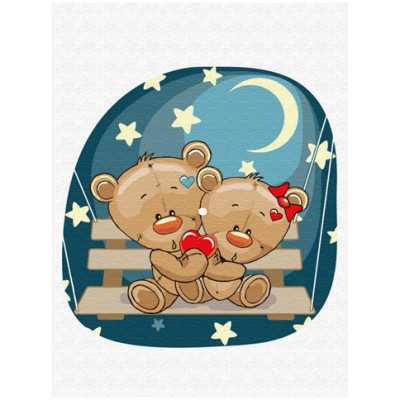 Картина за номерами "Парочка тедді" MEX6353 Картина за номерами "Парочка тедді" MEX6353