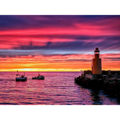 Картина за номерами "Захід сонця біля причалу" GX21542 Картина за номерами "Захід сонця біля причалу" GX21542