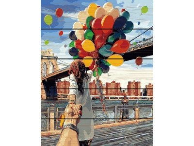 Картина за номерами на дереві. Rainbow Art "За мрією" GXT4371-RA