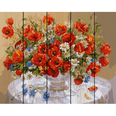 Картина за номерами на дереві. Rainbow Art "Польовий букет" GXT8007-RA * GXT8007-RA Картина за номерами на дереві. Rainbow Art "Польовий букет" GXT8007-RA * GXT8007-RA