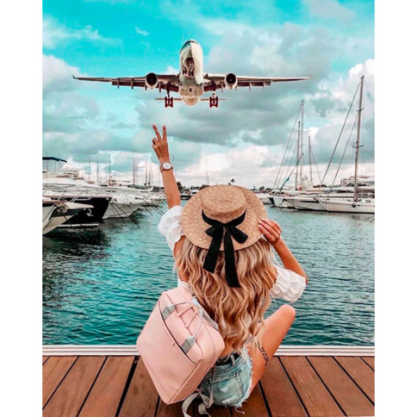 Картина за номерами "Щасливої дороги" тм Лавка Чудес 40 x 50 см LC10052