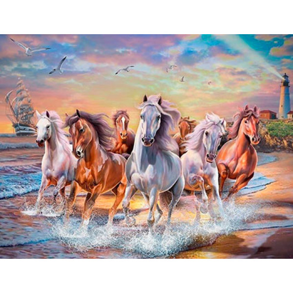 Картина за номерами "Табун коней" тм Лавка Чудес 40 x 50 см у коробці LC20004