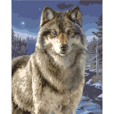 Картина за номерами "Вовк" тм Лавка Чудес 40 x 50 см у коробці LC20122