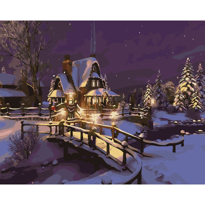 Картина за номерами "Різдвяний вечір" тм Лавка Чудес 40 x 50 см у кор. LC30026