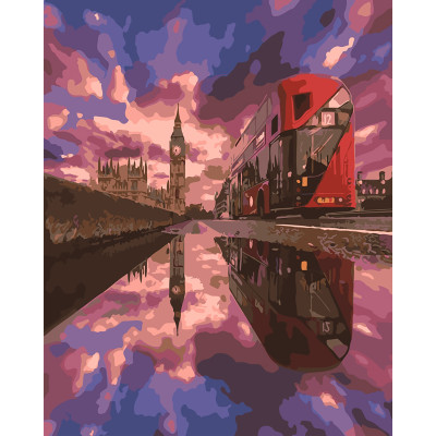 Картина за номерами "Віддзеркалення Лондона" тм Лавка Чудес 40 x 50 см у ко LC30048