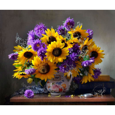 Картина за номерами "Букет соняшників" тм Лавка Чудес 40 x 50 см у коробці LC40051