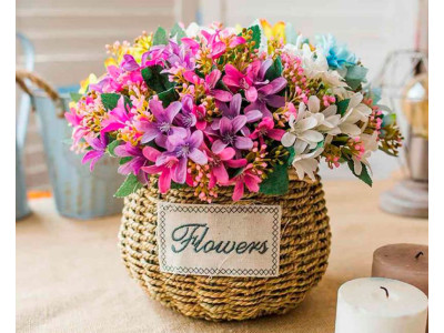 Картина за номерами квіти "Квіти у корзині" тм Лавка Чудес 40 x 50 см в кор LC40068