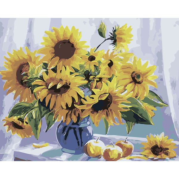 Картина за номерами "Соняшники" тм Лавка Чудес 40 x 50 см у коробці LC40118