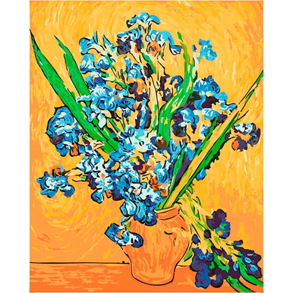 Картина за номерами квіти "Іриси" LC40108