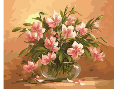 Картина за номерами квіти "Цветочная нежность" LC40114