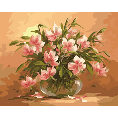 Картина за номерами квіти "Цветочная нежность" LC40114