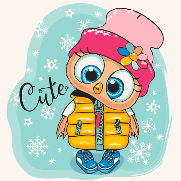 Картина за номерами "Мила сова" 30*30 см* 15557-AC