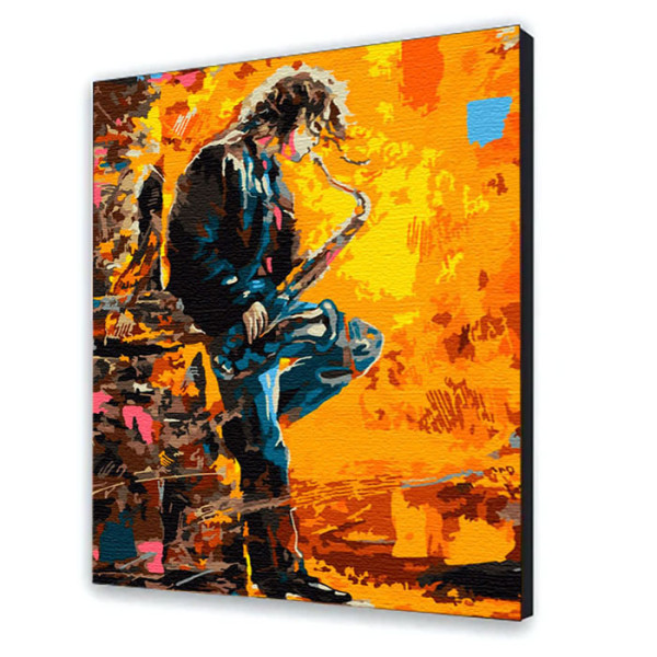 Картина за номерами з лаком ArtCraft "Саксофоніст" 40*50 см 10324-AC Картина за номерами з лаком ArtCraft "Саксофоніст" 40*50 см 10324-AC