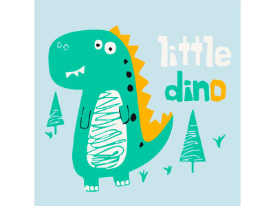 Картина за номерами "Little dino" 30*30 см 15008-AC