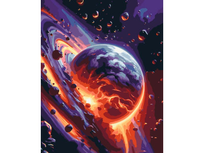 Картина за номерами "Самотня планета" ArtCraft 40*50 см 16505-AC