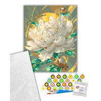 Картина за номерами Art Craft "Сяюча півонія" 40*50 см з металізованими фар 13153-AC