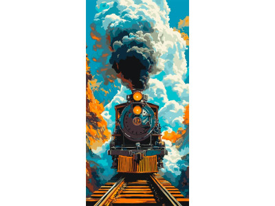 Картина за номерами ArtCraft "Паротяг" 40x80 см 12516-AC
