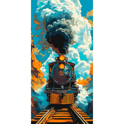 Картина за номерами ArtCraft "Паротяг" 40x80 см 12516-AC