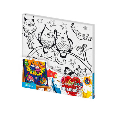 Картина за номерами "Coloring by numbers" Danko Toys Сови на відпочинку 31с CBN-01-08