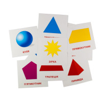 Карточки мини "Геометрические фигуры" (110х110 мм) UA-ENG 65797