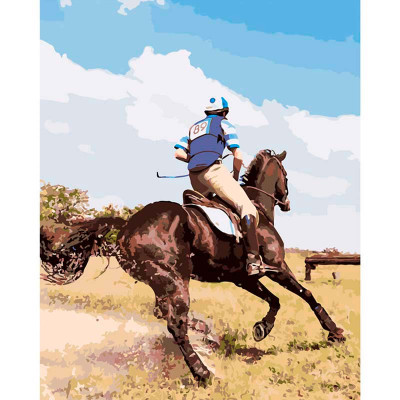 Картина по номерах Кінні змагання Strateg 40х50 см GS288 Картина по номерах Кінні змагання Strateg 40х50 см GS288