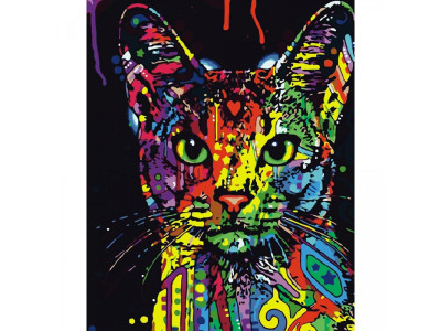 Картина за номерами Stateg Яскравий кіт 40х50 см GS010