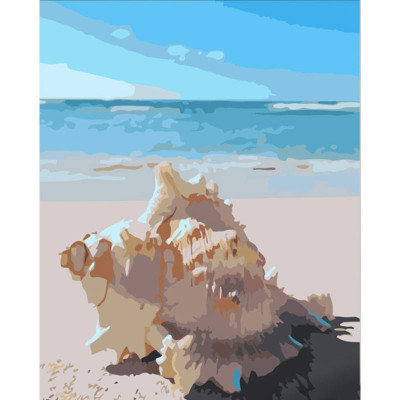 Картина за номерами Stateg Морська мушля 40х50 см GS584