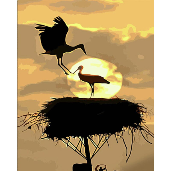 Картина за номерами Stateg Дім лелек 40х50 см DY417