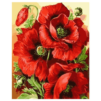 Картина за номерами Stateg "Маки" 40х50 см VA-0659