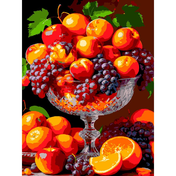 Картина за номерами Strateg Фруктова палітра 30Х40 см SS-1282