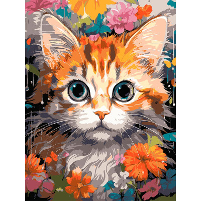 Картина за номерами Strateg Руде кошеня 30Х40 см SS-1290