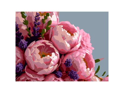 Картина за номерами Strateg Пишні півонії 30Х40 см SS-1312