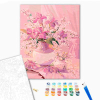 Картина за номерами квіти "Квітковий ранок" LC40122 Картина за номерами квіти "Квітковий ранок" LC40122